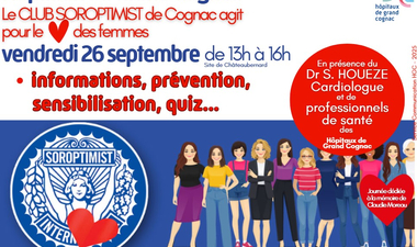 LE 26 SEPTEMBRE, LES HÔPITAUX DE GRAND COGNAC SE MOBILISENT POUR LE COEUR DES FEMMES !